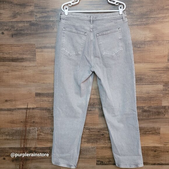Abercrombie & Fitch Jeans 14 R The 90's Straight Ultra High Rise Gray Wash Denim - Picture 2 of 10